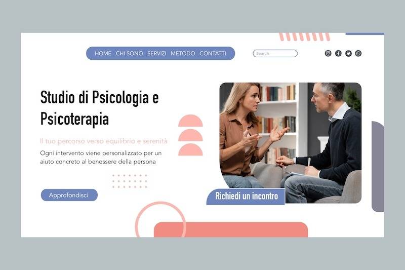 Anteprima modello sito per psicologi